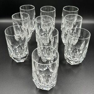 Vintage Bavarian Bleikristall Crystal Juice Glasses Set of 10 Germany Beautiful!
